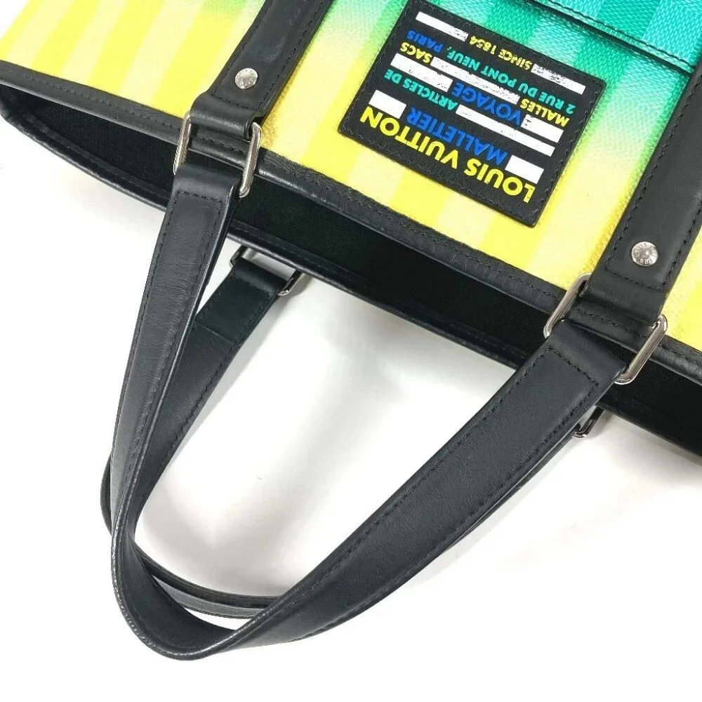 LOUIS VUITTON M59919 damier stripe Weekend Tote PM Hand Bag Tote Bag - Picture 9 of 16